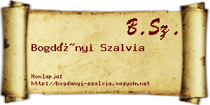Bogdányi Szalvia névjegykártya